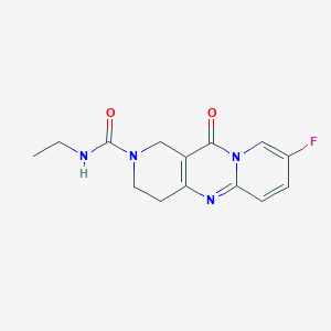 molecular formula C14H15FN4O2 B2896573 N-ethyl-8-fluoro-11-oxo-3,4-dihydro-1H-dipyrido[1,2-a:4',3'-d]pyrimidine-2(11H)-carboxamide CAS No. 2034414-27-0