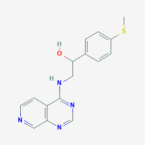 1-(4-Methylsulfanylphenyl)-2-(pyrido[3,4-d]pyrimidin-4-ylamino)ethanol