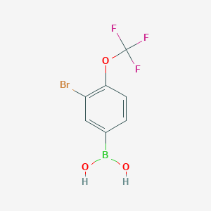 molecular formula C7H5BBrF3O3 B2896579 3-Bromo-4-(trifluoromethoxy)benzeneboronic acid CAS No. 2304634-32-8