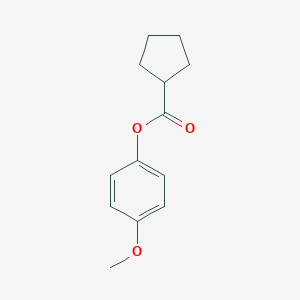 molecular formula C13H16O3 B289658 Cyclopentanecarboxylic acid, 4-methoxyphenyl ester 
