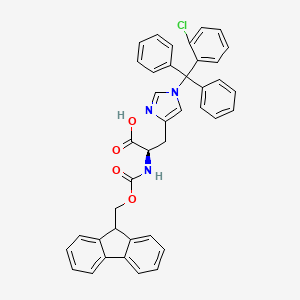 molecular formula C40H32ClN3O4 B2896589 N-α-(9-芴甲氧羰基)-N-im-2-氯三酰基-D-组氨酸 CAS No. 1272755-56-2