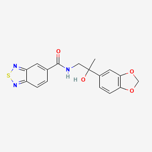 molecular formula C17H15N3O4S B2896590 N-(2-(benzo[d][1,3]dioxol-5-yl)-2-hydroxypropyl)benzo[c][1,2,5]thiadiazole-5-carboxamide CAS No. 1396873-09-8