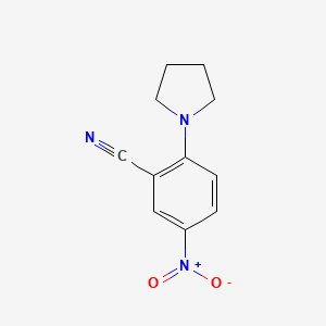 molecular formula C11H11N3O2 B2896592 5-硝基-2-吡咯烷-1-基苯甲腈 CAS No. 17615-42-8