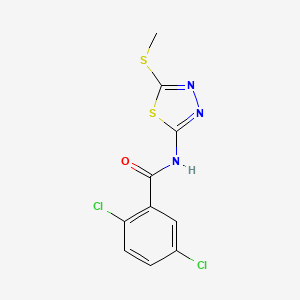 molecular formula C10H7Cl2N3OS2 B2896594 2,5-二氯-N-(5-(甲硫代)-1,3,4-噻二唑-2-基)苯甲酰胺 CAS No. 393567-96-9