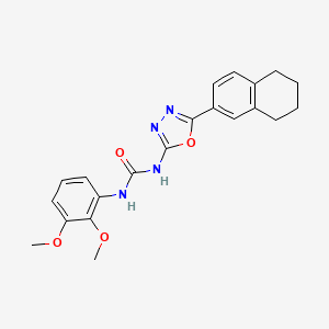 molecular formula C21H22N4O4 B2896596 1-(2,3-二甲氧基苯基)-3-[5-(5,6,7,8-四氢萘-2-基)-1,3,4-恶二唑-2-基]脲 CAS No. 1286696-71-6