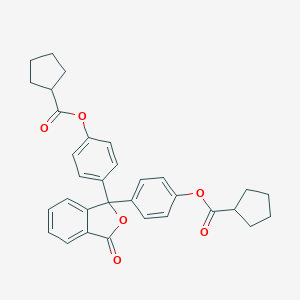 4-(1-{4-[(Cyclopentylcarbonyl)oxy]phenyl}-3-oxo-1,3-dihydro-2-benzofuran-1-yl)phenyl cyclopentanecarboxylate