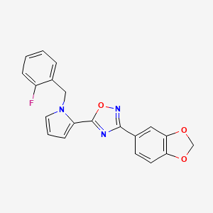 3-(1,3-benzodioxol-5-yl)-5-[1-(2-fluorobenzyl)-1H-pyrrol-2-yl]-1,2,4-oxadiazole