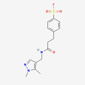 4-[3-[(1,5-Dimethylpyrazol-4-yl)methylamino]-3-oxopropyl]benzenesulfonyl fluoride