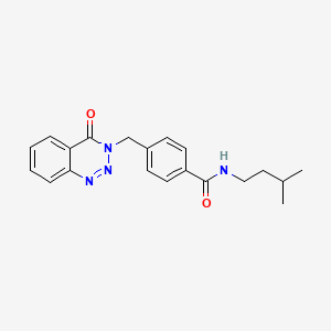 molecular formula C20H22N4O2 B2896612 N-异戊基-4-((4-氧代苯并[d][1,2,3]三嗪-3(4H)-基)甲基)苯甲酰胺 CAS No. 440330-32-5