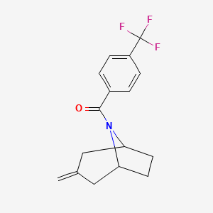 molecular formula C16H16F3NO B2896613 ((1R,5S)-3-methylene-8-azabicyclo[3.2.1]octan-8-yl)(4-(trifluoromethyl)phenyl)methanone CAS No. 2320896-49-7