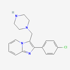 2-(4-Chlorophenyl)-3-(piperazin-1-ylmethyl)imidazo[1,2-a]pyridine