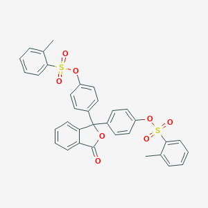 molecular formula C34H26O8S2 B289663 4-[1-(4-{[(2-Methylphenyl)sulfonyl]oxy}phenyl)-3-oxo-1,3-dihydro-2-benzofuran-1-yl]phenyl 2-methylbenzenesulfonate 