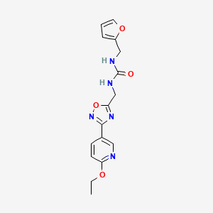 molecular formula C16H17N5O4 B2896634 1-((3-(6-Ethoxypyridin-3-yl)-1,2,4-oxadiazol-5-yl)methyl)-3-(furan-2-ylmethyl)urea CAS No. 1903729-60-1