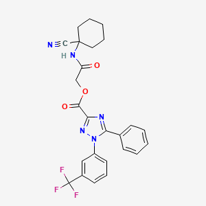 molecular formula C25H22F3N5O3 B2896642 [(1-cyanocyclohexyl)carbamoyl]methyl 5-phenyl-1-[3-(trifluoromethyl)phenyl]-1H-1,2,4-triazole-3-carboxylate CAS No. 926410-49-3