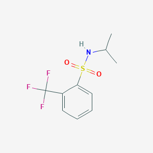 molecular formula C10H12F3NO2S B2896649 N-propan-2-yl-2-(trifluoromethyl)benzenesulfonamide CAS No. 1003740-44-0