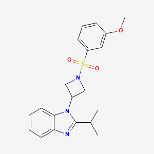 molecular formula C20H23N3O3S B2896652 1-[1-(3-methoxybenzenesulfonyl)azetidin-3-yl]-2-(propan-2-yl)-1H-1,3-benzodiazole CAS No. 2415471-61-1