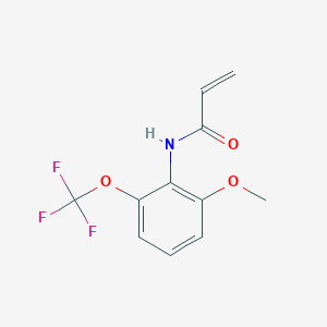 molecular formula C11H10F3NO3 B2896653 N-[2-Methoxy-6-(trifluoromethoxy)phenyl]prop-2-enamide CAS No. 2361641-36-1