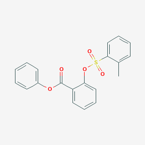 molecular formula C20H16O5S B289666 Phenyl 2-{[(2-methylphenyl)sulfonyl]oxy}benzoate 