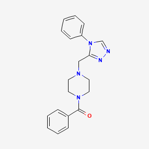 molecular formula C20H21N5O B2896662 1-benzoyl-4-[(4-phenyl-4H-1,2,4-triazol-3-yl)methyl]piperazine CAS No. 1396631-57-4