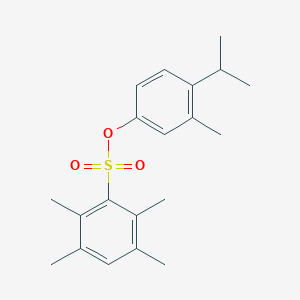 molecular formula C20H26O3S B2896666 3-甲基-4-(丙-2-基)苯基 2,3,5,6-四甲基苯-1-磺酸盐 CAS No. 1206131-13-6
