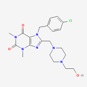 7-(4-chlorobenzyl)-8-{[4-(2-hydroxyethyl)piperazin-1-yl]methyl}-1,3-dimethyl-3,7-dihydro-1H-purine-2,6-dione