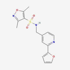 N-((2-(furan-2-yl)pyridin-4-yl)methyl)-3,5-dimethylisoxazole-4-sulfonamide