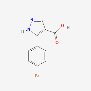 molecular formula C10H7BrN2O2 B2896689 3-(4-bromophenyl)-1H-pyrazole-4-carboxylic acid CAS No. 618383-49-6