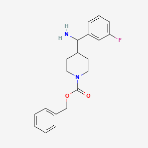Benzyl 4-[amino(3-fluorophenyl)methyl]piperidine-1-carboxylate