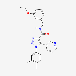 molecular formula C25H25N5O2 B2896699 1-(3,4-dimethylphenyl)-N-(3-ethoxybenzyl)-5-(pyridin-3-yl)-1H-1,2,3-triazole-4-carboxamide CAS No. 1251566-44-5