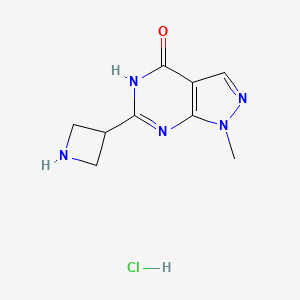 6-(Azetidin-3-yl)-1-methyl-5H-pyrazolo[3,4-d]pyrimidin-4-one;hydrochloride