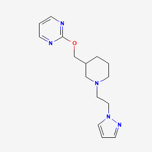 2-[[1-(2-Pyrazol-1-ylethyl)piperidin-3-yl]methoxy]pyrimidine