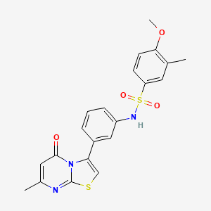 4-methoxy-3-methyl-N-(3-(7-methyl-5-oxo-5H-thiazolo[3,2-a]pyrimidin-3-yl)phenyl)benzenesulfonamide