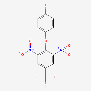 molecular formula C13H6F3IN2O5 B2896727 2-(4-Iodophenoxy)-1,3-dinitro-5-(trifluoromethyl)benzene CAS No. 339018-55-2