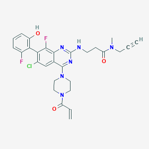 molecular formula C28H27ClF2N6O3 B2896732 ARS-1323-alkyne CAS No. 2436544-27-1