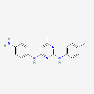 molecular formula C18H19N5 B2896735 N4-(4-aminophenyl)-6-methyl-N2-(p-tolyl)pyrimidine-2,4-diamine CAS No. 1706454-65-0