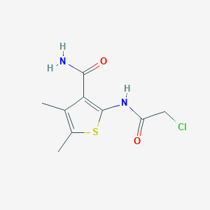molecular formula C9H11ClN2O2S B2896736 2-[(Chloroacetyl)amino]-4,5-dimethylthiophene-3-carboxamide CAS No. 551903-76-5