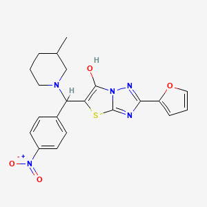 2-(Furan-2-yl)-5-((3-methylpiperidin-1-yl)(4-nitrophenyl)methyl)thiazolo[3,2-b][1,2,4]triazol-6-ol