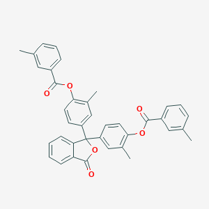 2-Methyl-4-(1-{3-methyl-4-[(3-methylbenzoyl)oxy]phenyl}-3-oxo-1,3-dihydro-2-benzofuran-1-yl)phenyl 3-methylbenzoate