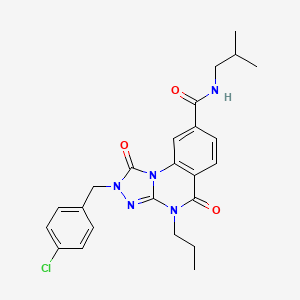 2-(4-chlorobenzyl)-N-isobutyl-1,5-dioxo-4-propyl-1,2,4,5-tetrahydro-[1,2,4]triazolo[4,3-a]quinazoline-8-carboxamide
