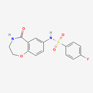 4-fluoro-N-(5-oxo-2,3,4,5-tetrahydrobenzo[f][1,4]oxazepin-7-yl)benzenesulfonamide