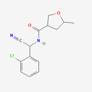 molecular formula C14H15ClN2O2 B2896764 N-[(2-Chlorophenyl)-cyanomethyl]-5-methyloxolane-3-carboxamide CAS No. 2262392-60-7