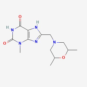 8-[(2,6-dimethylmorpholin-4-yl)methyl]-3-methyl-7H-purine-2,6-dione