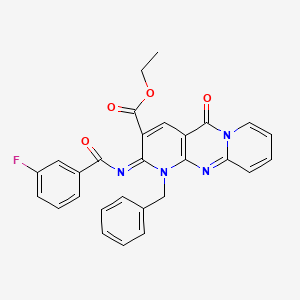 (Z)-ethyl 1-benzyl-2-((3-fluorobenzoyl)imino)-5-oxo-2,5-dihydro-1H-dipyrido[1,2-a:2',3'-d]pyrimidine-3-carboxylate