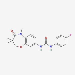1-(4-Fluorophenyl)-3-(3,3,5-trimethyl-4-oxo-2,3,4,5-tetrahydrobenzo[b][1,4]oxazepin-8-yl)urea