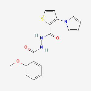 N'-(2-methoxybenzoyl)-3-(1H-pyrrol-1-yl)-2-thiophenecarbohydrazide