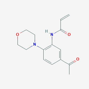 molecular formula C15H18N2O3 B2896785 N-[5-acetyl-2-(morpholin-4-yl)phenyl]prop-2-enamide CAS No. 2270918-51-7