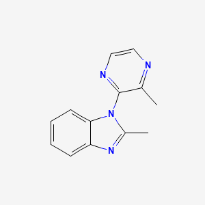 molecular formula C13H12N4 B2896787 2-Methyl-1-(3-methylpyrazin-2-yl)benzimidazole CAS No. 1550869-09-4