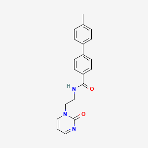 molecular formula C20H19N3O2 B2896795 4'-methyl-N-(2-(2-oxopyrimidin-1(2H)-yl)ethyl)-[1,1'-biphenyl]-4-carboxamide CAS No. 2319891-05-7