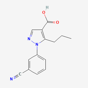 1-(3-Cyanophenyl)-5-propyl-1H-pyrazole-4-carboxylic acid