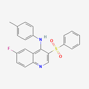 3-(benzenesulfonyl)-6-fluoro-N-(4-methylphenyl)quinolin-4-amine